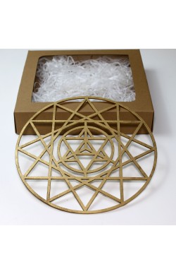 Merkaba Sembolü | Kutsal Geometri | Gold | 41 cm