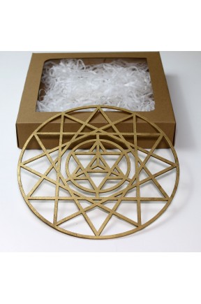 Merkaba Sembolü | Kutsal Geometri | Gold | 25cm