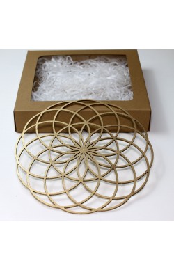 Torus Sembolü | Kutsal Geometri | Gold | 25 cm