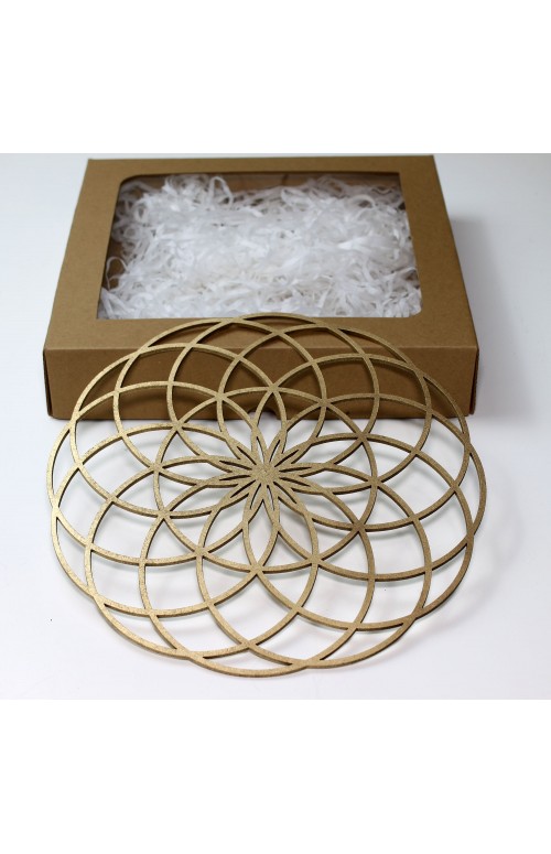 Torus Sembolü | Kutsal Geometri | Gold | 41 cm