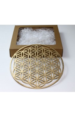 Yaşam Çiçeği Sembolü | Kutsal Geometri | Gold | 41cm